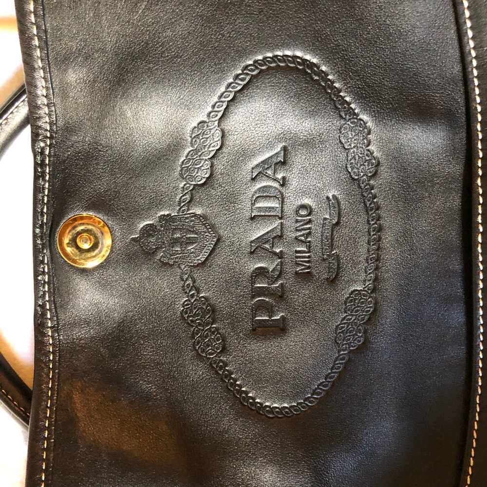 Large Prada Calfskin Leather Satchel - Picture 5 of 8